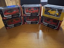 Modellautos Ferrari Bburago und Smart Die Post 1:43 neu