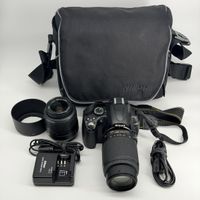 Nikon D5000 + 2 objectifs VR + sac + chargeur