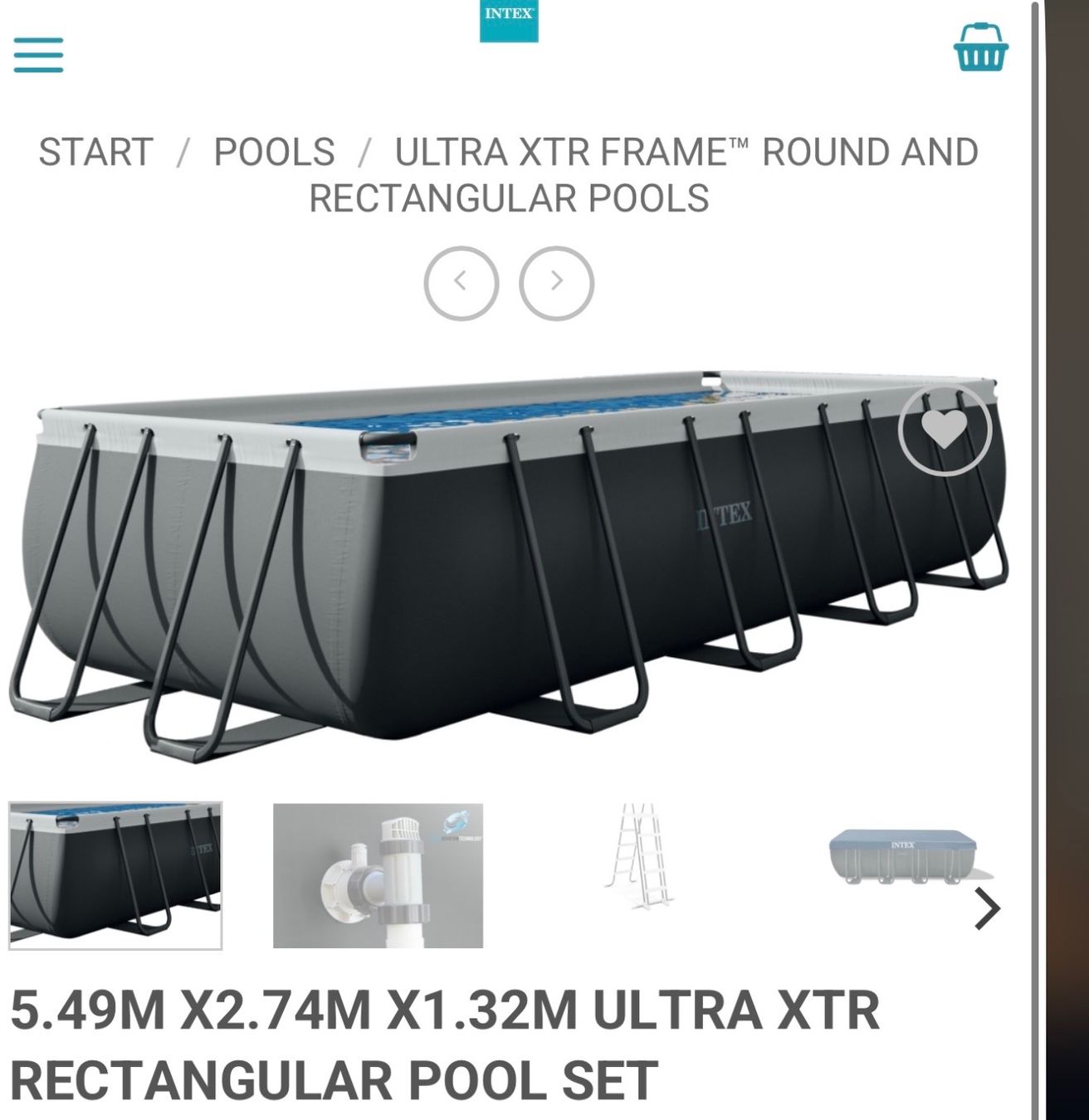 Intex Piscine: INTEX POOL 5.49Mx2.74Mx1.32M ULTRA – Usato da Aarwangen venduto da dal_x5xc