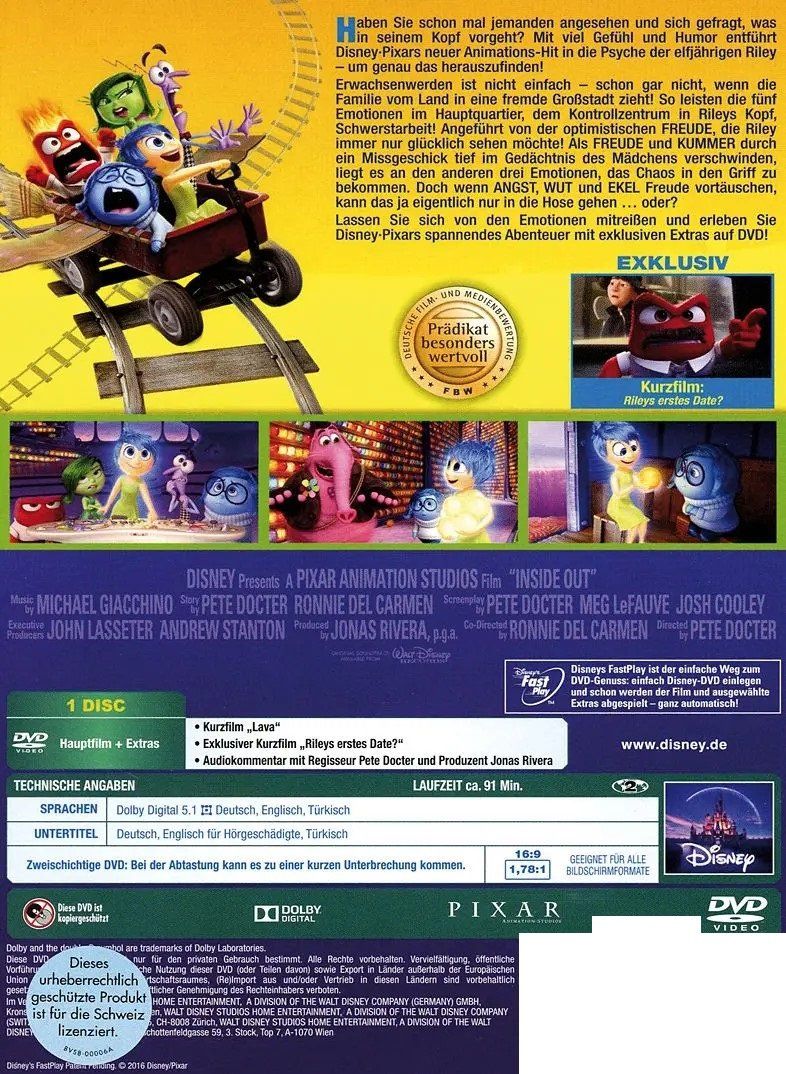 Alle DVDs: DVD Alles steht Kopf – Gebraucht aus Hinterkappelen von 5CH 1