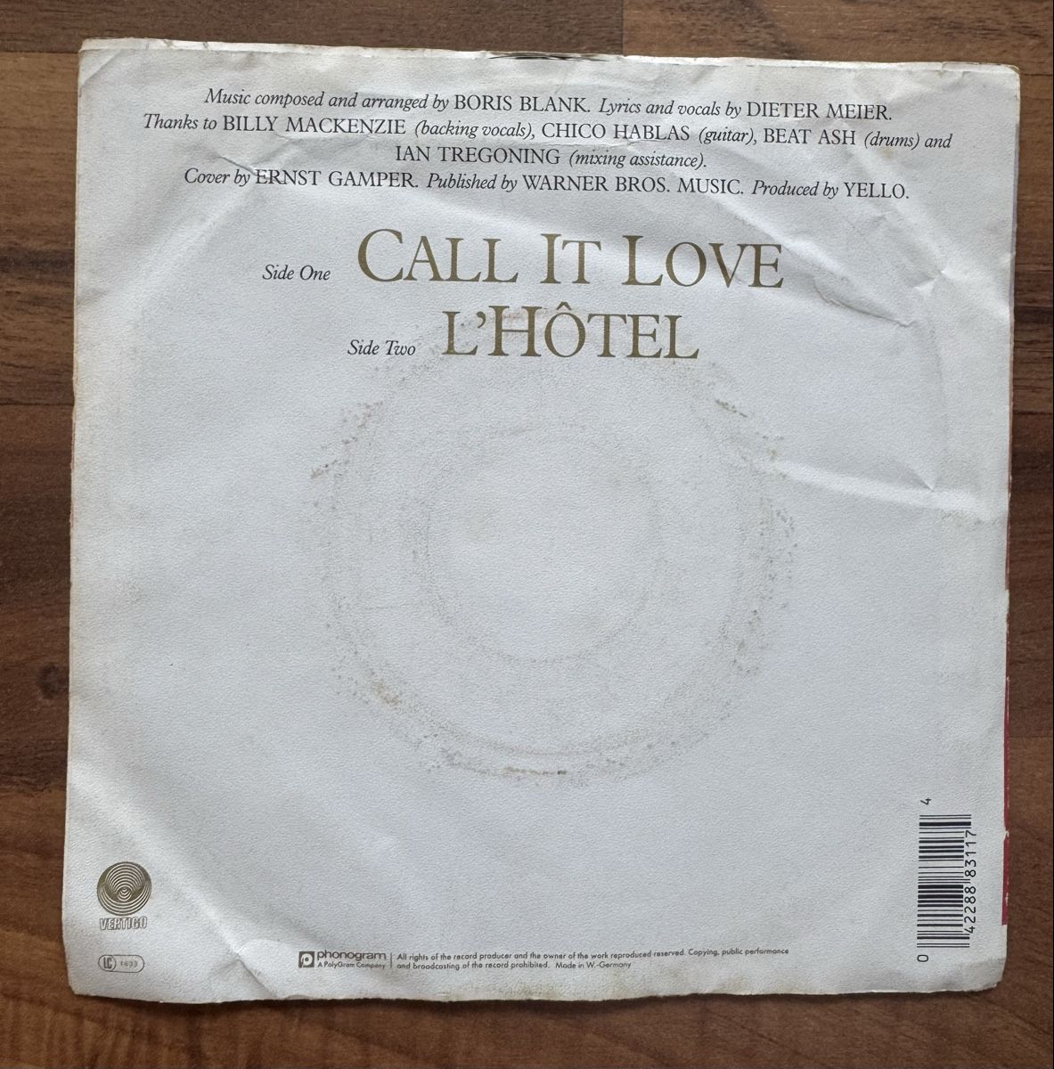 Vinyles: Yello - Call It Love - 7" Single - 80s – D'occasion à Rorbas par BlackstarRecords 1