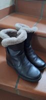 Schwarze Winterstiefel mit Warmfutter, Grösse 36 - Top!