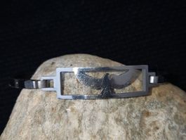 Inox Fix Armreif aus Edelstahl SS mit ADLER Deko 7 cm M-L