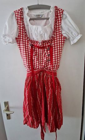 Dirndl rot/weiss kariert M
