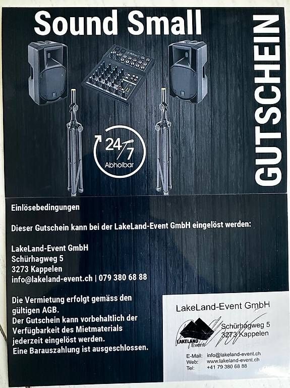 Buoni: Gutschein Sound System – Usato da Walperswil venduto da Powerman2