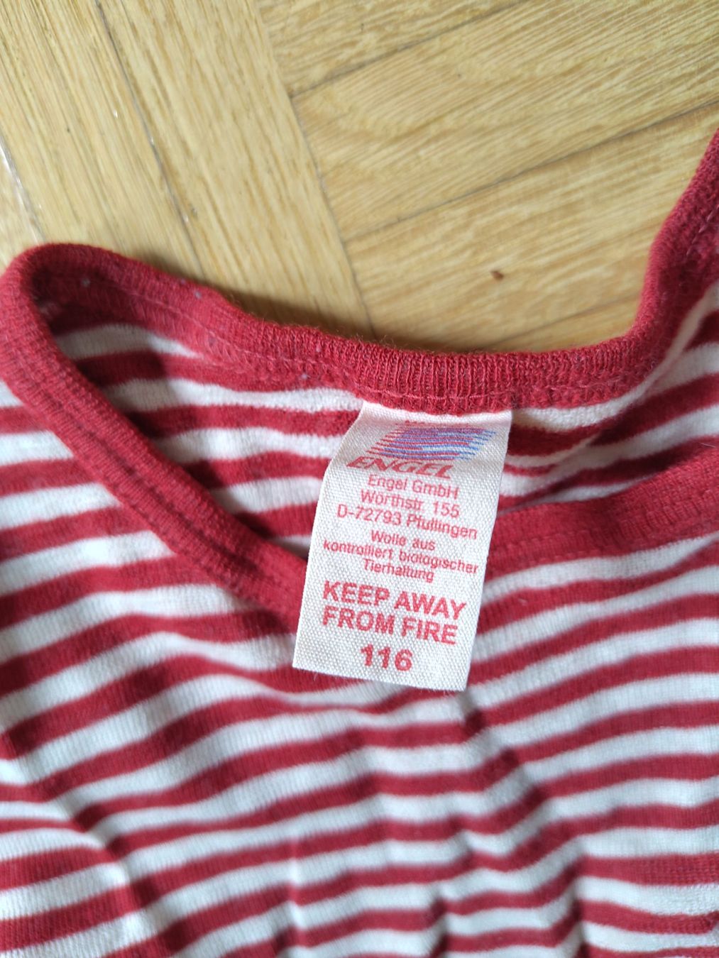 Biancheria intima: Engel Merinowollpullover rot weiss 110/116 – Usato da Jona venduto da tschounaess 1