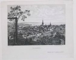 Biel Bienne  Aquatinta von Hirchenhein