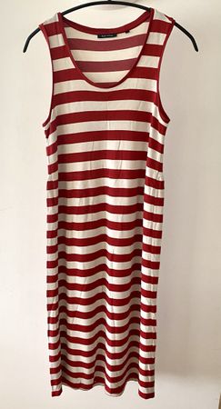 Marc O'Polo Jerseykleid Sommerkleid gestreift rot/weiss/Gr40