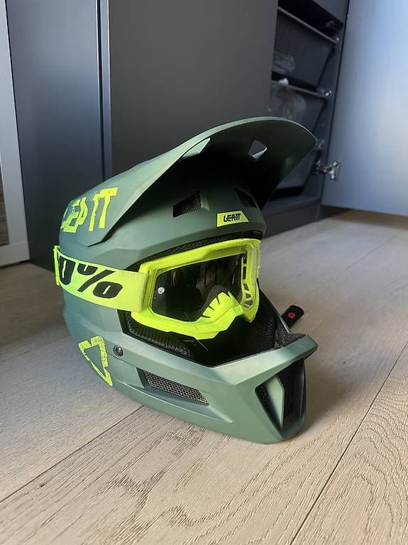 Caschi: Casco Leatt MTB + Maschera 100%  Downhill / Enduro  – Usato da Breganzona venduto da Nickkk092 1