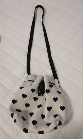 Stofftasche mit Herzen