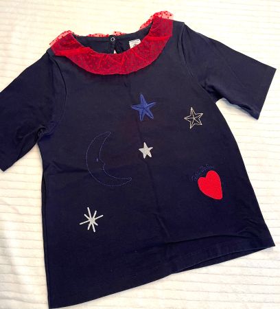Petit Bateau Blouse spezielle Anlässe/Weihnachten 8J/128cm