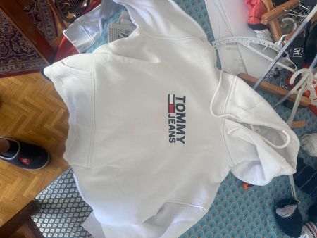 Sweat à capuche Tommy Jeans blanc - Taille M - Unisexe