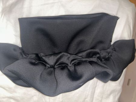 Top bustier noir satiné, taille 36 - Parfait pour l'été!