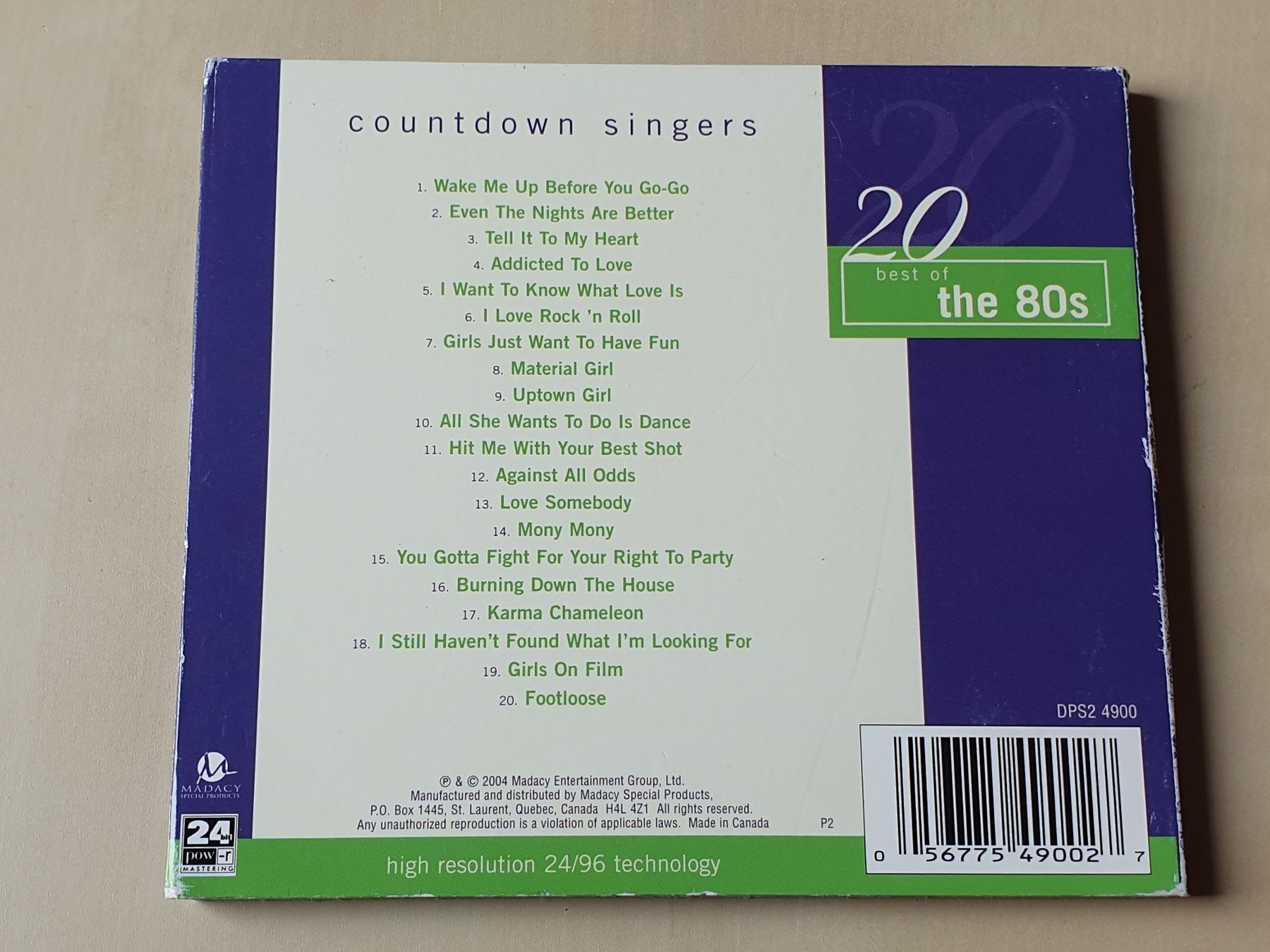 CD: Countdown Singers Best of 80s – Usato da Stansstad venduto da collectorsshop 1