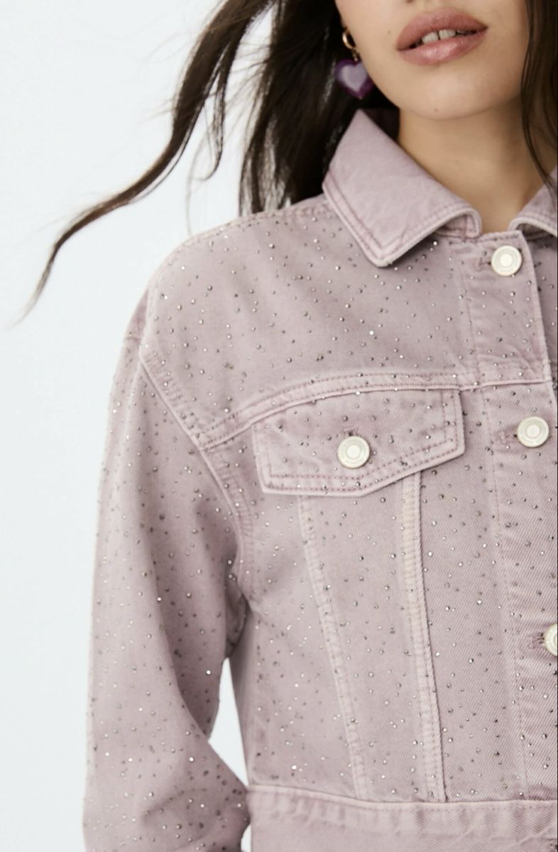 Stradivarius Jeans: Stradivarius glitzer 2-Teiler Jeans & Jacke – Nuovo (secondo la descrizione) da Wolfwil venduto da ISAsShop 5