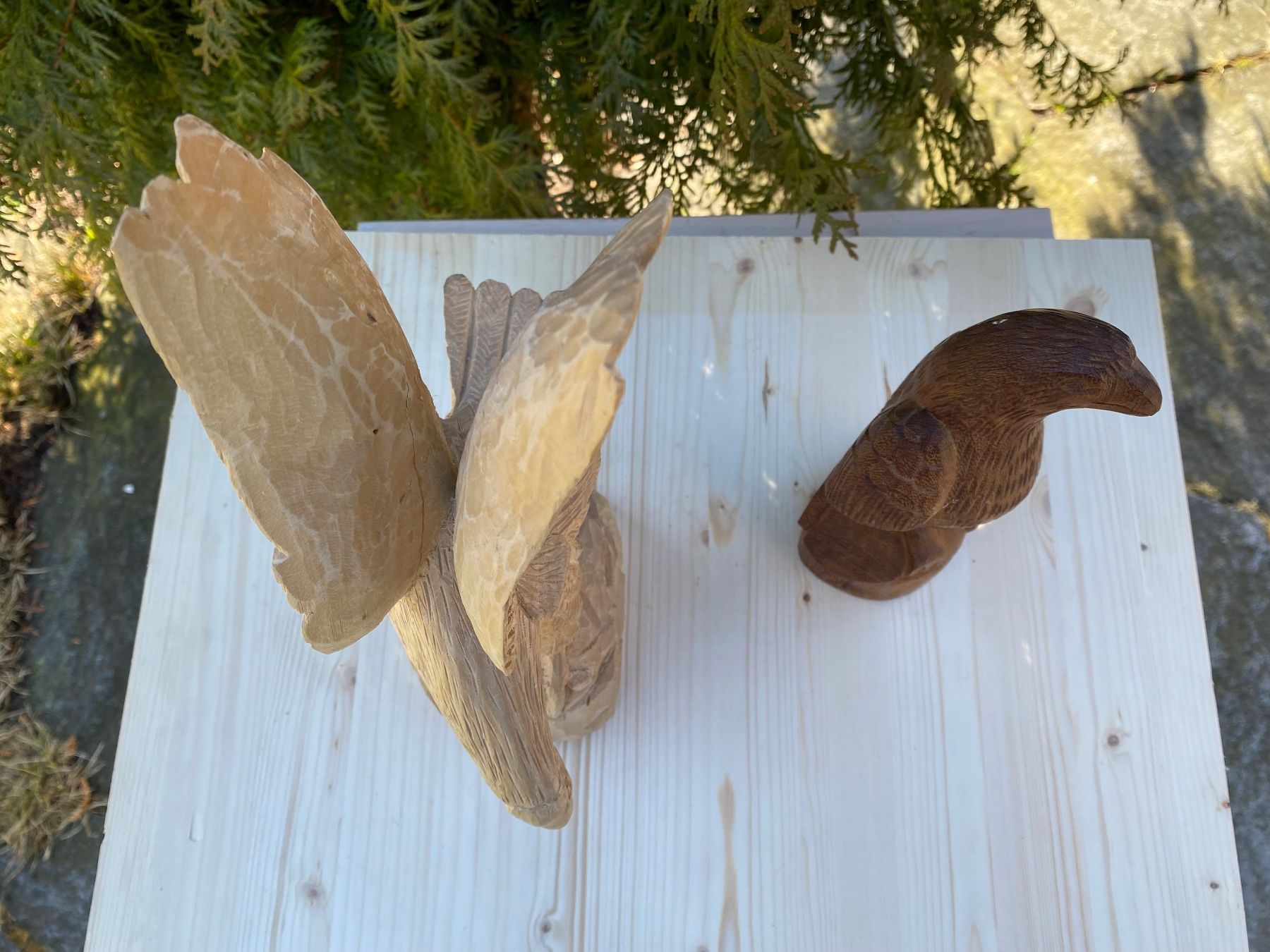 Statuette: 2 schöne geschnitzte Adler aus Holz – Usato da Feldbach venduto da Olive1 3
