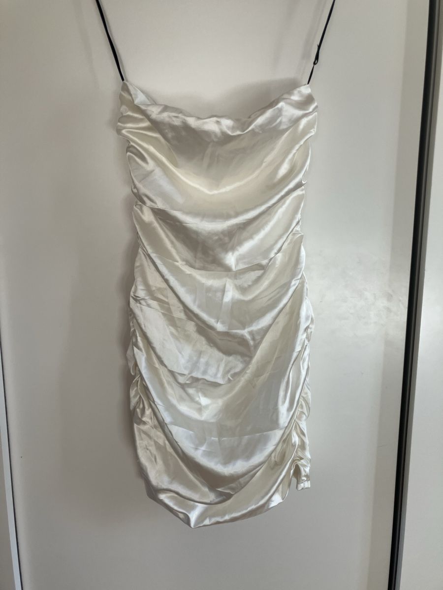 Vestiti: Robe bustier blanche satinée – Usato da Sion venduto da edelweissse
