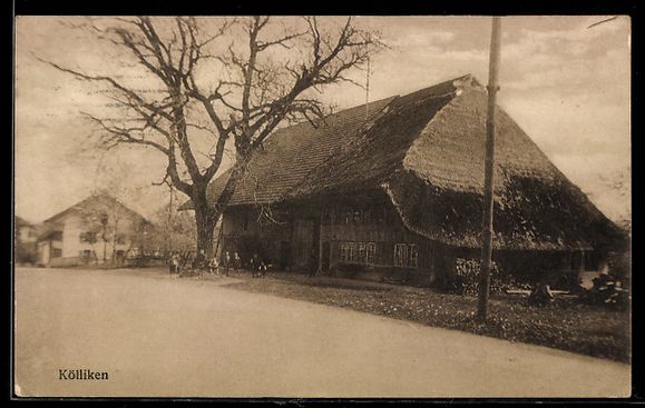 Cartoline postali: AK Kölliken, Wohnhaus mit großem Baum – Usato da Berlin venduto da bartko-reher