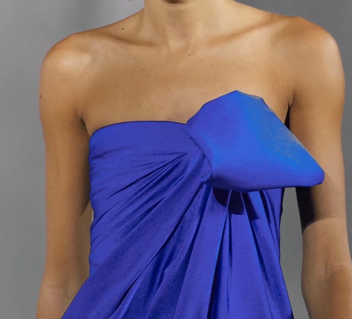 Saint Laurent Tute: Saint Laurent, combinaison bleue bustier, S – Usato da Genève venduto da dachaw 1