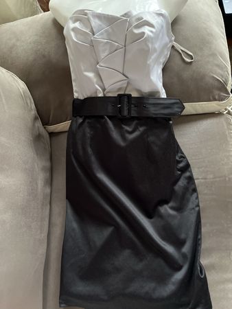 Robe bustier Niche noir et gris clair taille S