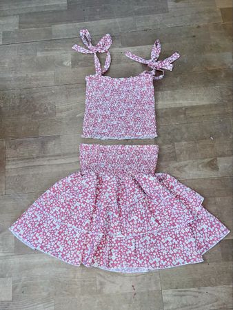 Sommerkleid Set Blumenmuster