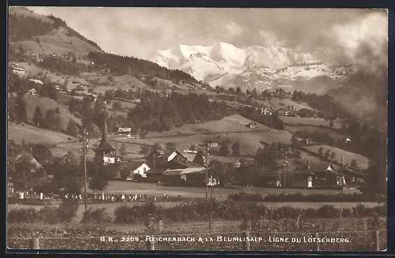 Cartes postales: Reichenbach, Reichenbach, La Blumlisalp, – D'occasion à Berlin par bartko-reher