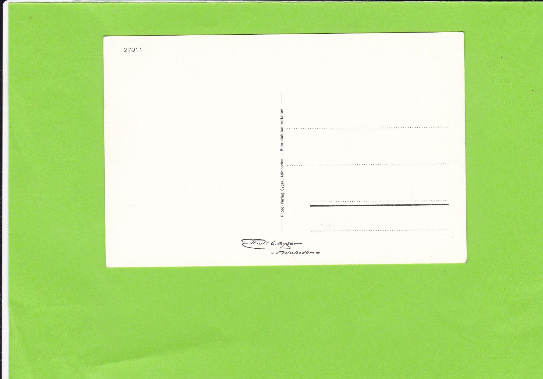 Cartoline postali: 27011 Zweisimmen – Usato da St. Peterzell venduto da neckertal 1