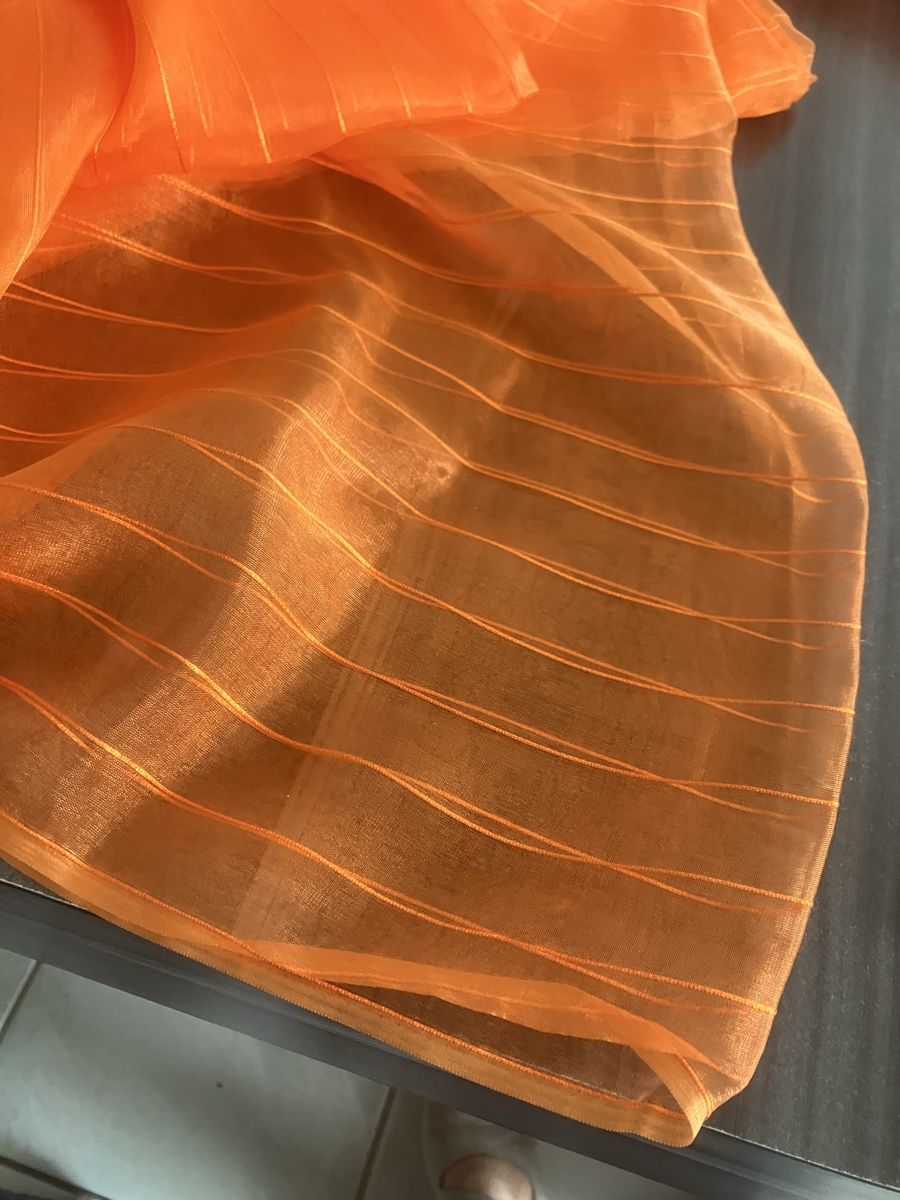 Stoffe: Dekostoff orange Organza – Gebraucht aus Unterkulm von Lotusblume81 1