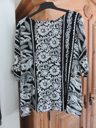 TUNIKABLUSE 50% Leinen, Gr. XL