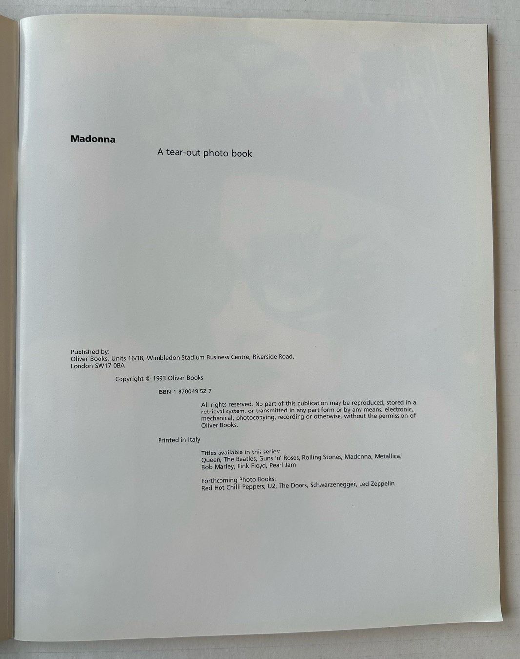 Bücher: Photobook Madonna – Neu (gemäss Beschreibung) aus HORGEN von  2