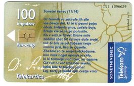Telefonkarte Slowenien Chip-621 Poesie 11/14