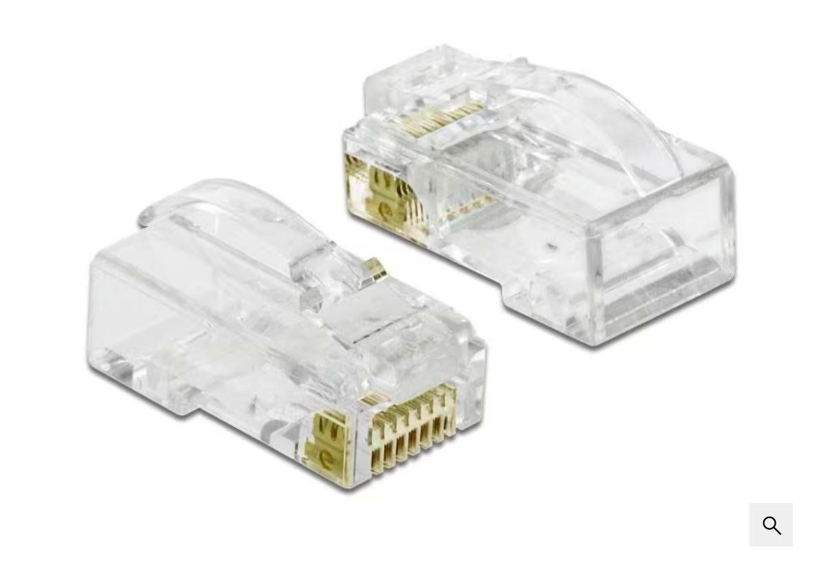 Spine: Netzwerkstecker RJ45 Stecker transparent 8P8C neu – Nuovo e nell'imballaggio originale da Arbon venduto da lau_k6gr