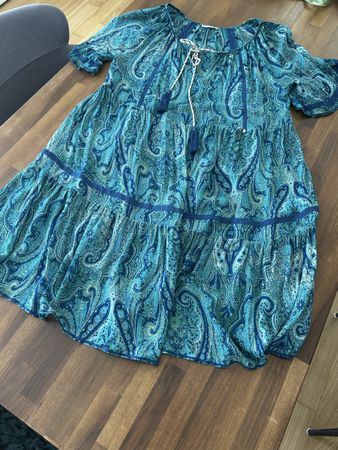 NILE Sommerkleid Stufenkleid Gr. XL – Edles Paisley Print