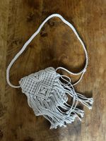Sac bandoulière macramé fait main beige neuf