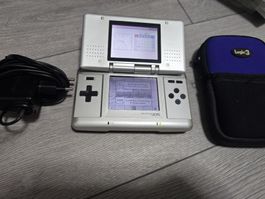 Nintendo DS original NTR-001 – Silber – mit Ladeger & Tasche