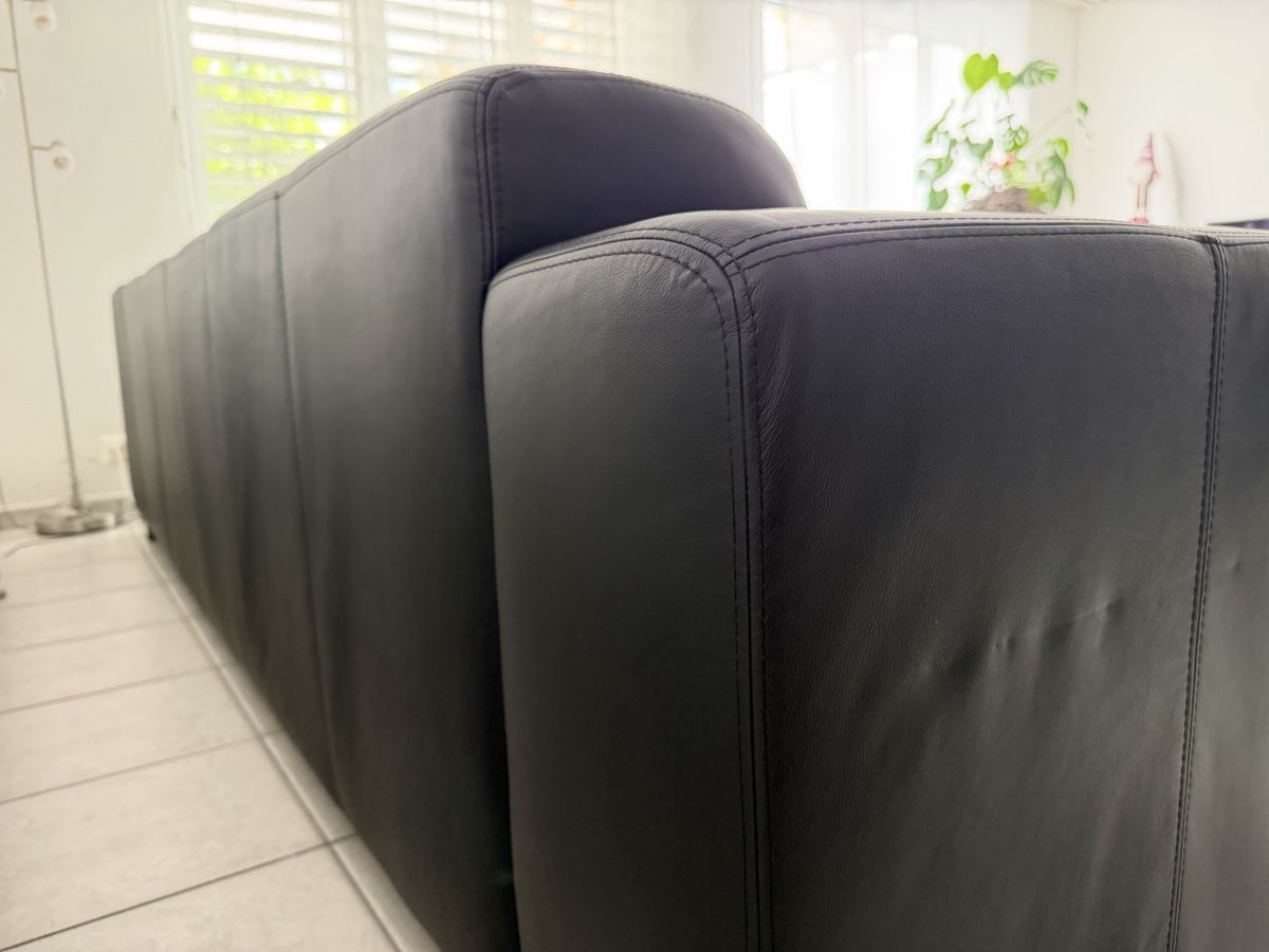 Sofas: Leder-Eckpolstergruppe schwarz – Gebraucht aus Steffisburg von Felina1 4