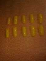 KÜNSTLICHE NÄGEL,,GELB FARBE,10 STÜCK,,,,GLANZIG