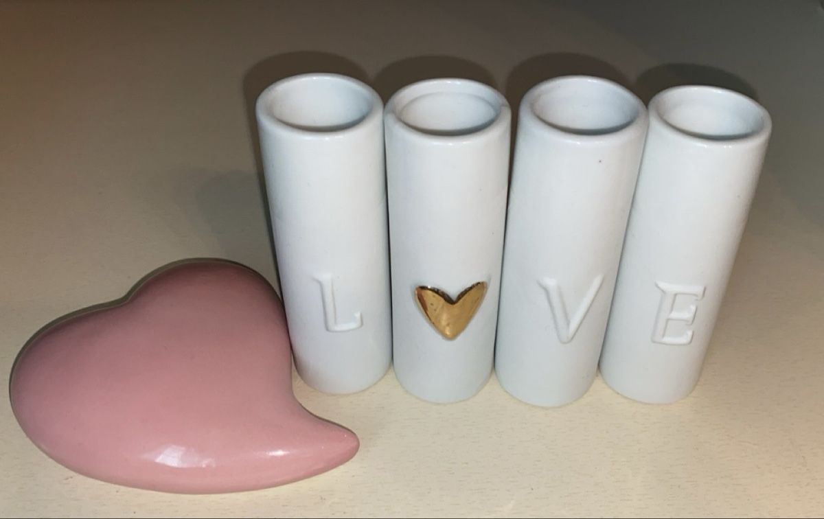 Tutte le decorazioni: Vasen "Love" mit Herz zu verkaufen – Usato da Langrickenbach venduto da Cat.Felix