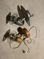 2er Set Wandlampen Holz/Metall, Top Zustand! Retro!