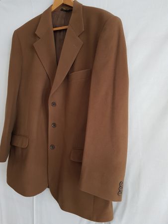 veste homme brun clair, laine et cashemir Linea Hesse