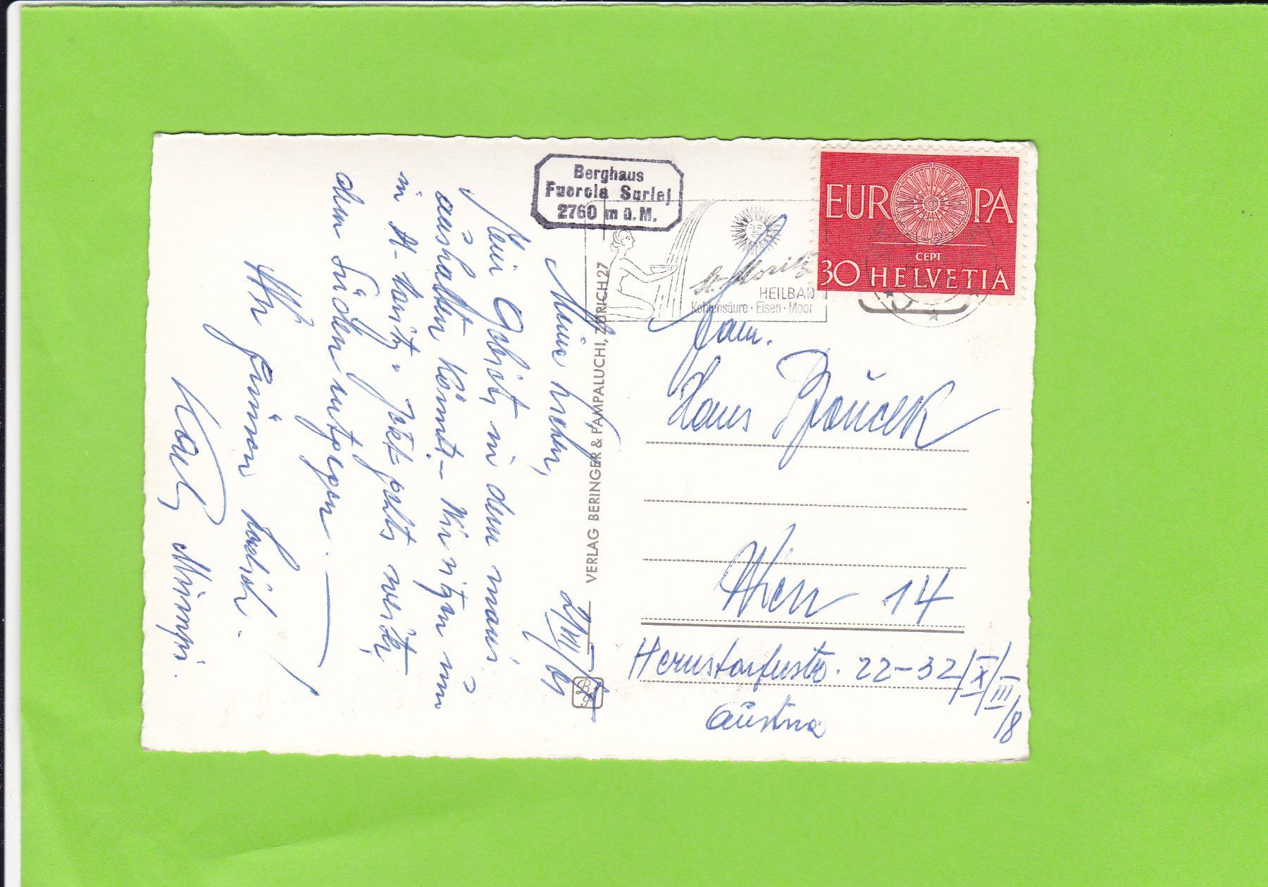 Cartoline postali: Fuorcla Surley – Usato da St. Peterzell venduto da neckertal 1
