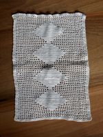 Handgestricktes Häckeldeckchen weiss, Vintage Look!