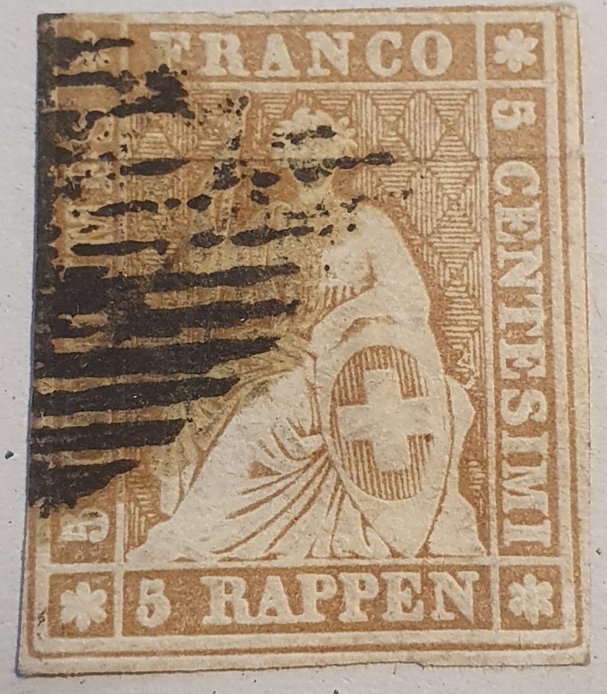 Tutti i francobolli: Strubel 22B / B1.Ia Mit Befund Kat. 260.- – Usato da Balgach venduto da SIMEON27