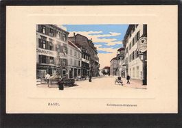 .Basel , Schützenmattstrasse ,Rest. Gust.Lüscher , gel. 1916