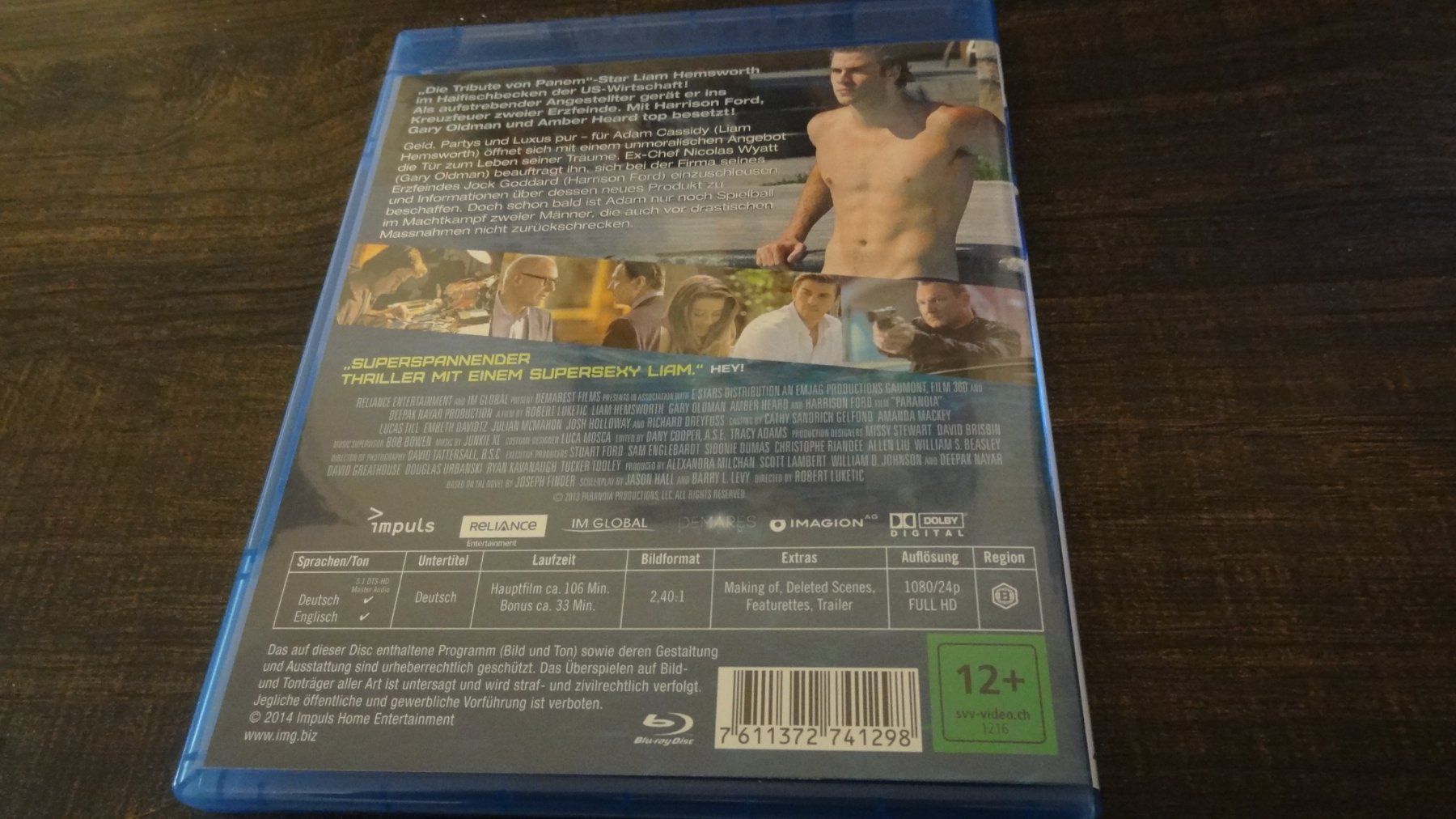 Tutti i DVDs: Paranoia - Riskantes Spiel BLU-RAY – Usato da Olten venduto da Disc-Verkauf 2