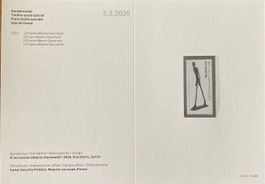 Falt-/Sammelblatt «125 Jahre Alberto Giacometti ungestempelt