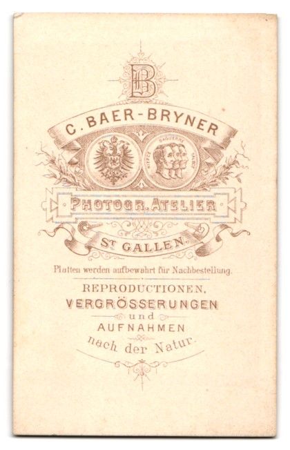 Fotografie & Manifesti: Fotografie C. Baer-Bryner, St. Gallen, J – Usato da Berlin venduto da bartko-reher 1