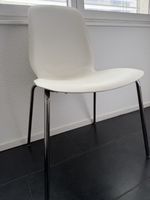 4x Dining chair white plastic chrome legs used