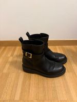 Stiefeletten schwarz mit Schnalle, Grösse 38