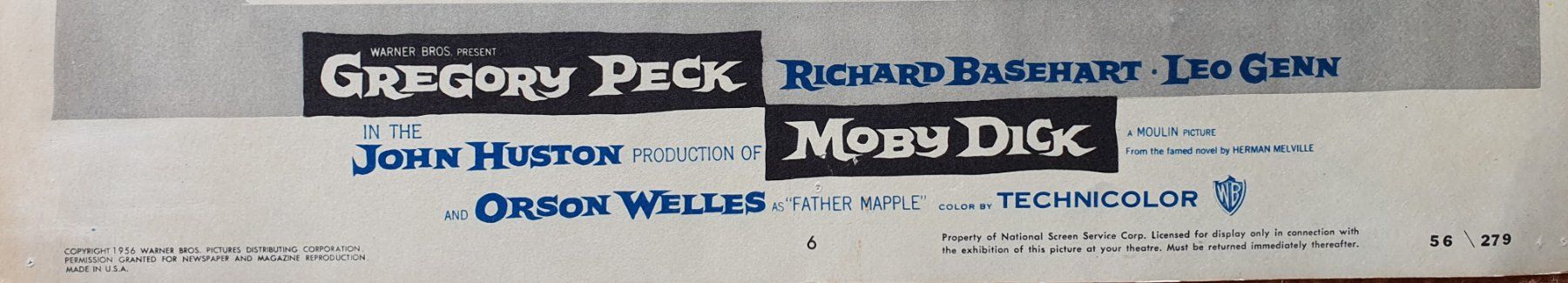 Poster & Bilder: Original Moby Dick 1956 Lobby-Card – Gebraucht aus Feldbach von gardenmagic 1